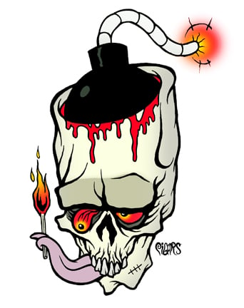Image of BOMBED OUT OF MY MIND - STICKER