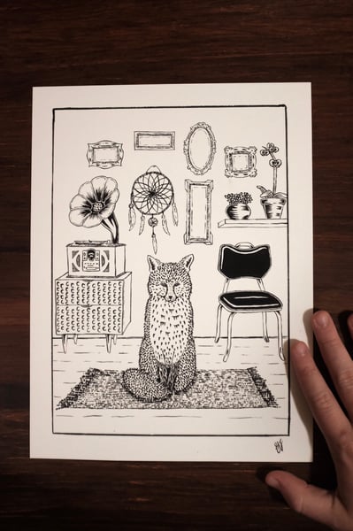 Image of Fox in Living Room