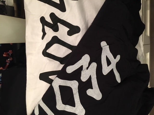 Image of 1034 Band Logo T Shirts (Available in Black & White)