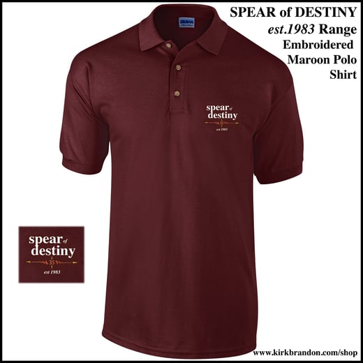 SPEAR of DESTINY 'est.1983 Range' Maroon Polo Shirt