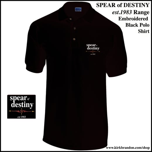 SPEAR of DESTINY 'est.1983 Range' Black Polo Shirt