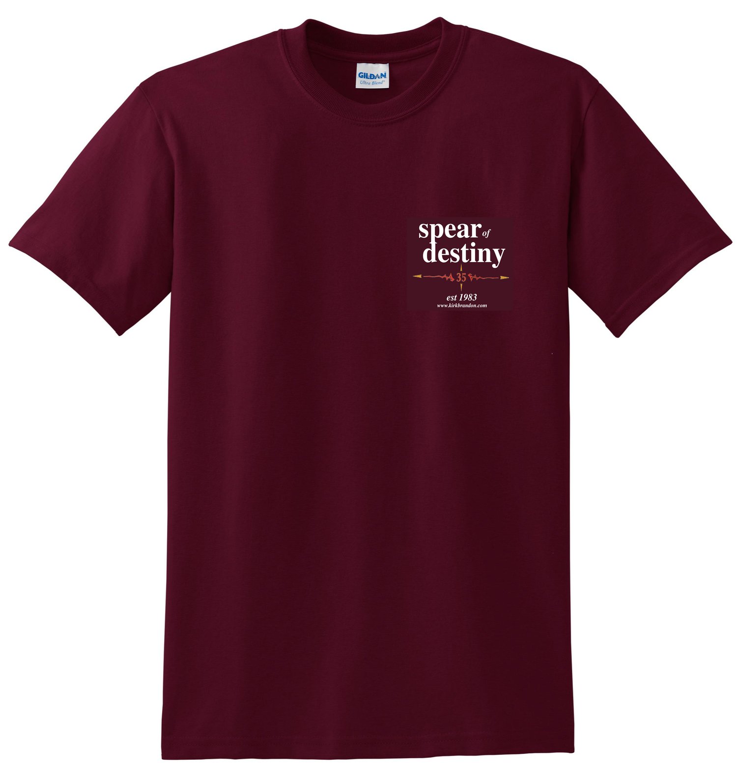 SPEAR of DESTINY est.1983 Range Maroon T-Shirt | kirkbrandondotcom