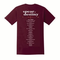 Image 3 of SPEAR of DESTINY est.1983 Range Maroon T-Shirt