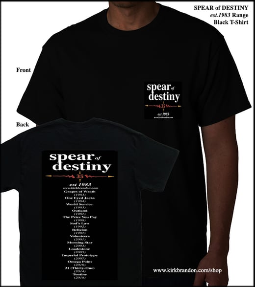 SPEAR of DESTINY est.1983 Range Black T-Shirt