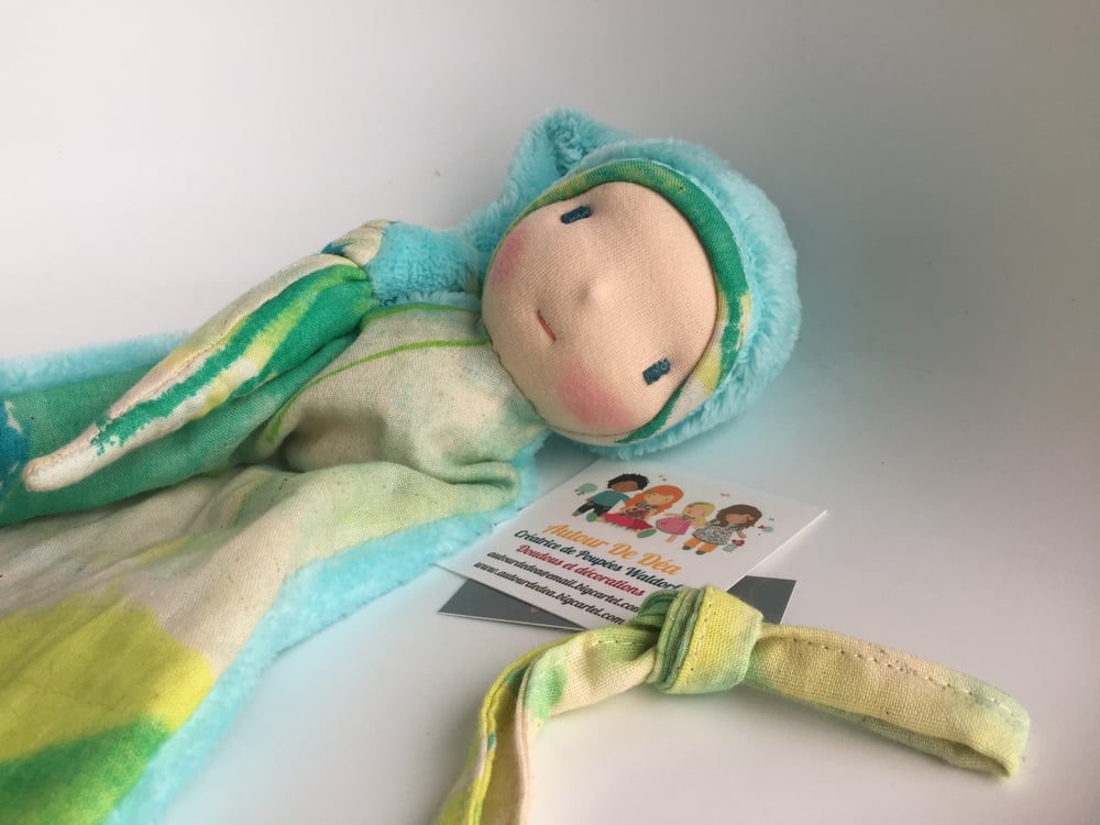 Image of Doudou waldorf esprit de fée Nani IRo bleu