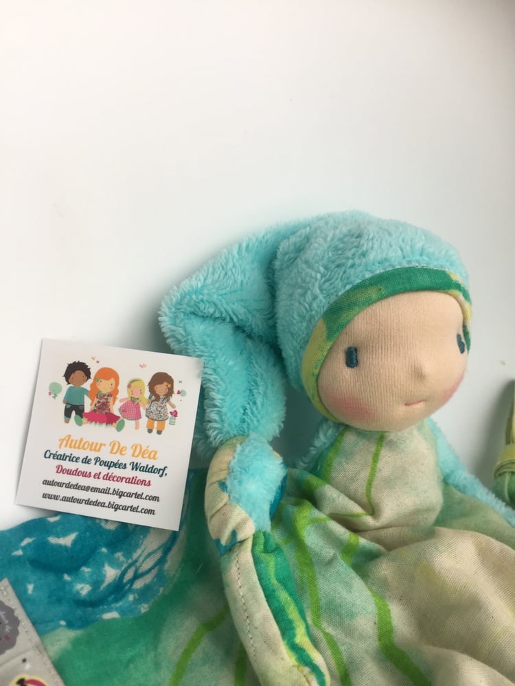 Image of Doudou waldorf esprit de fée Nani IRo bleu