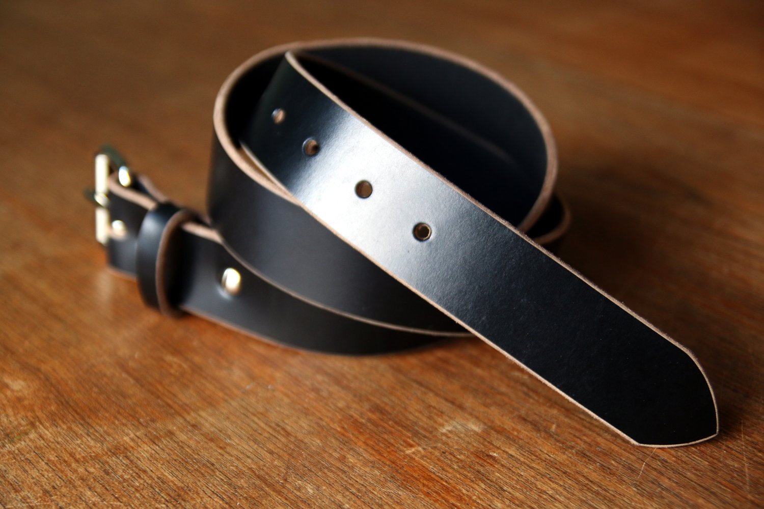 Image of Made to Measure Belt in Black Horween Chromexcel