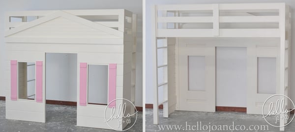 Image of Simplicity Solid Wood Playhouse loft bed