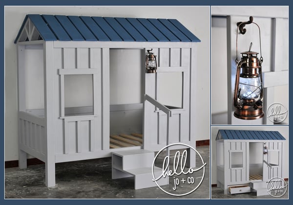 Image of Cabin Fort Playhouse Bed