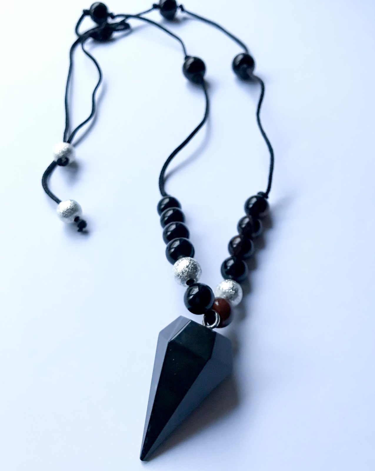 Image of WAKANDA beaded South African Onyx Pendulum