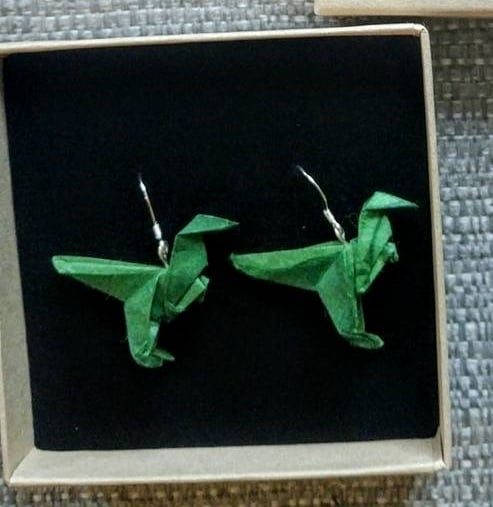 Image of Green Dinosaur Earrings