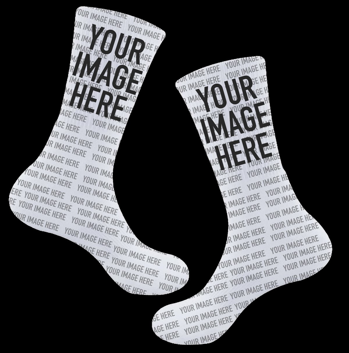 Custom Printed Sublimation Socks (1 pair)