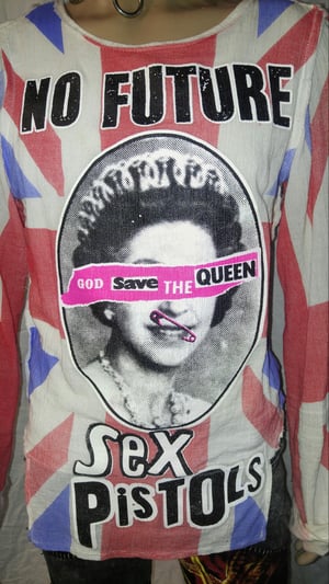 Image of Sex Pistols God Save The Queen bondage shirt Union Jack