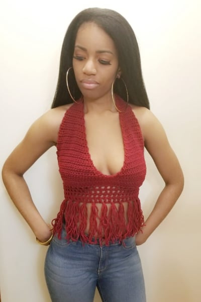 Image of Crochet halter top