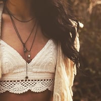 Image 5 of Black Aromatic Lariat Pendant Necklace