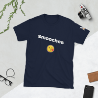 Image 3 of MamaFe's White Font "Smooches" Short-Sleeve Unisex T-Shirt