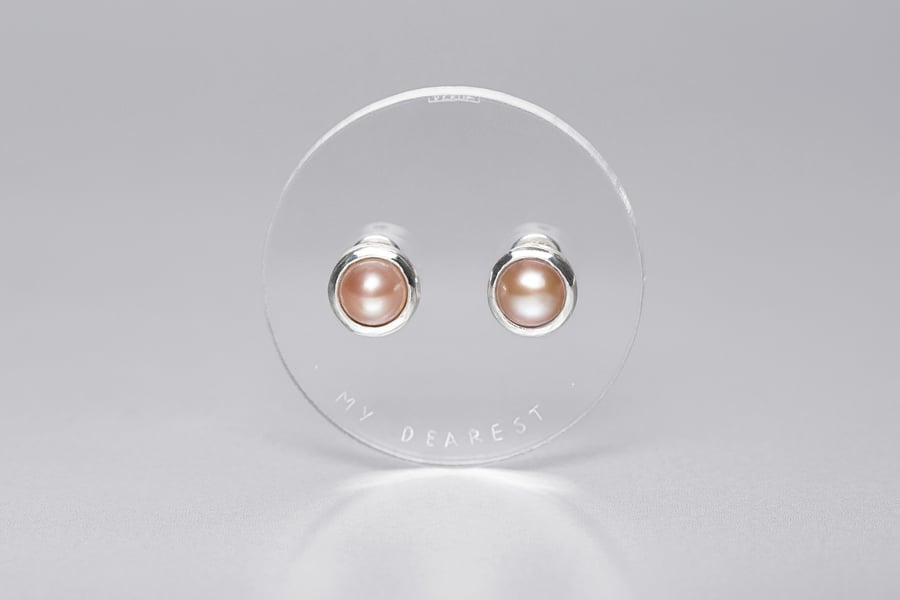 Image of "My dearest" silver earrings with pearls  · MEA VENUS ·