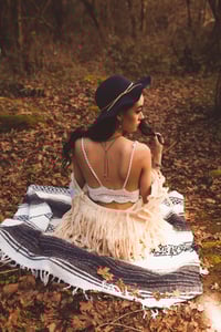 Image 1 of Black Aromatic Lariat Pendant Necklace