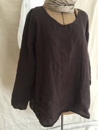 Image 1 of linen long sleeve blouse- lighter weight