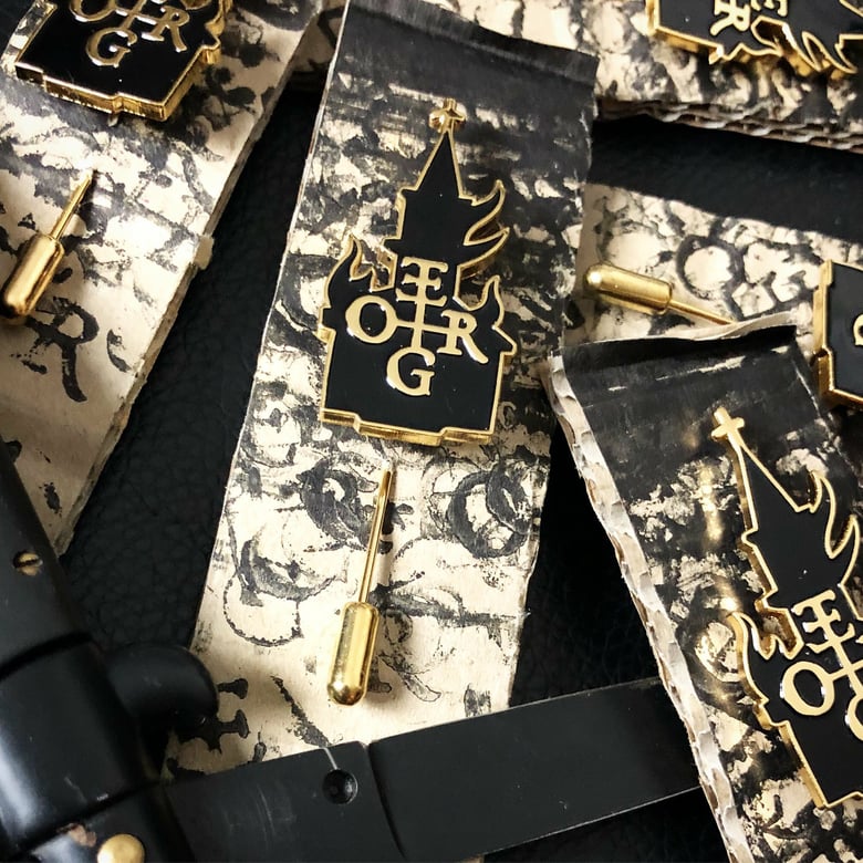 Image of Burning Church Stick Pin, by Ergo