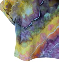 Image 10 of ♻️ UPCYCLED M Woven Top in Muted Euphoria Geode Ice Dye