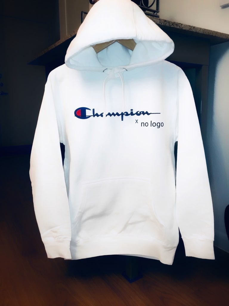 Image of no logo x Champion hoodie