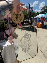 Image 3 of Gold hanging mirror 