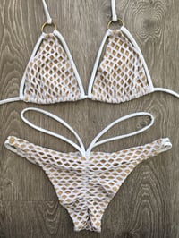 Image 2 of Mermaid White Net Strappy Ring Bikini