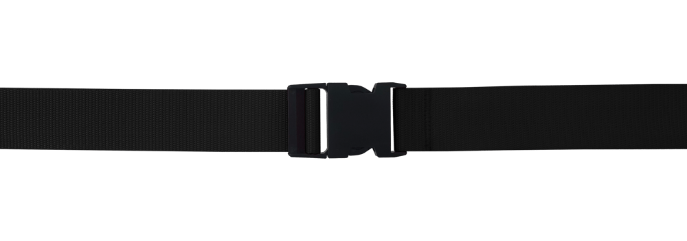 Image of black polyamide buckle belt