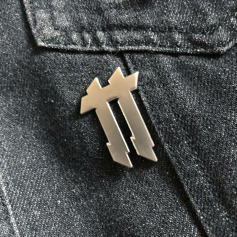 Image of L’abattoir logo enamel pin, by Pol B.