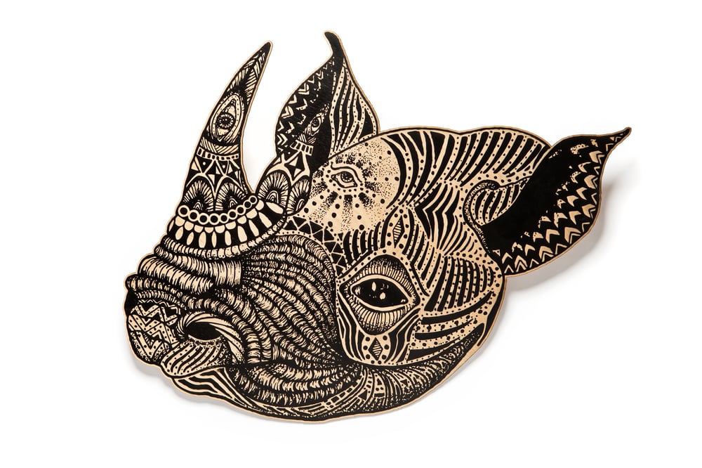 Image of 2 foot Rhino cutout