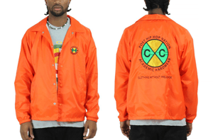 Image of Cross Colours - CLASSIC EMBROIDERED COACH JACKET - ORANGE