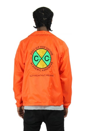 Image of Cross Colours - CLASSIC EMBROIDERED COACH JACKET - ORANGE