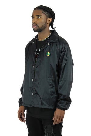 Image of Cross Colours - CLASSIC EMBROIDERED COACH JACKET - BLACK