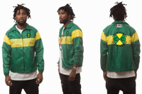 Image 1 of Cross Colours - COLOR BLOCK STRIPE COACH JACKET - GR/YL