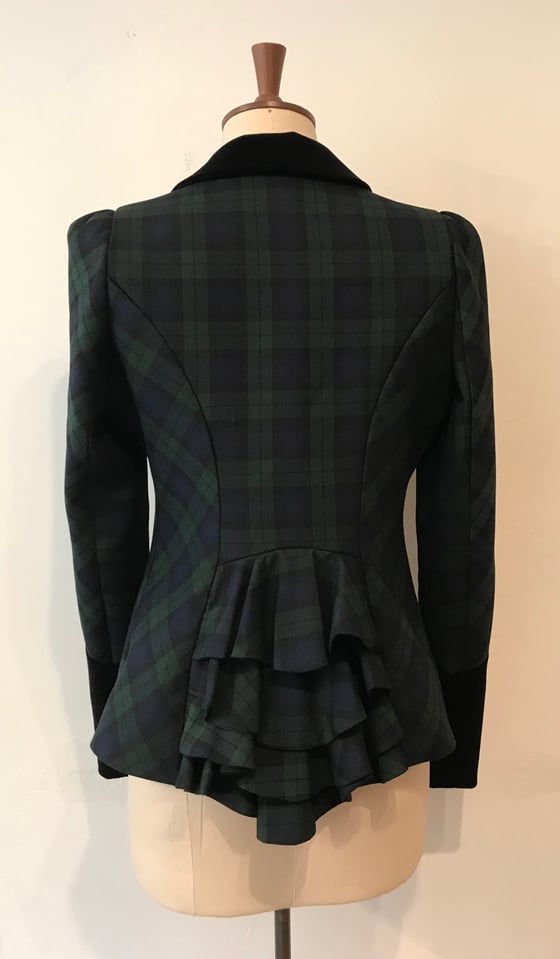 Image of Tartan and velvet Bustle Jacket