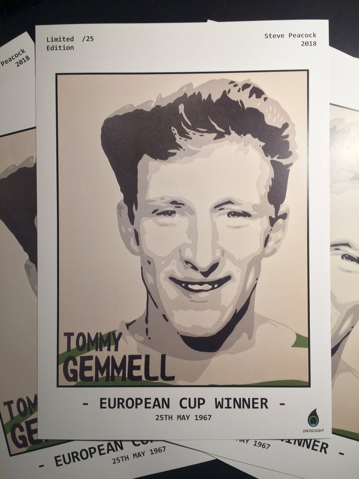 Image of Tommy Gemmell, Celtic F.C. - European Cup Winner A4 print