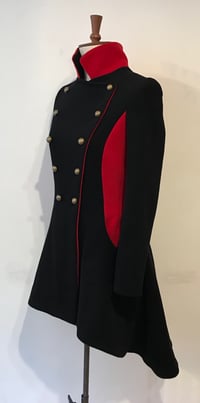 Image 1 of Colour block coat with contrast side panels