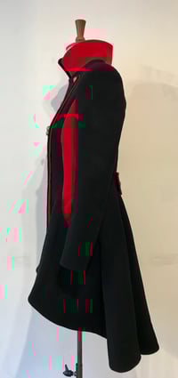 Image 4 of Colour block coat with contrast side panels