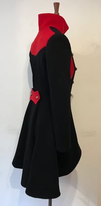 Image 5 of Colour block coat with contrast side panels