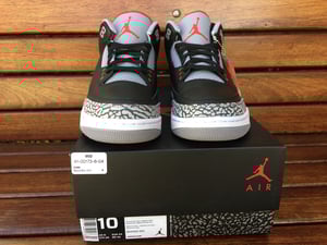 Image of Air Jordan Retro 3 Black Cement SZ 10 Men