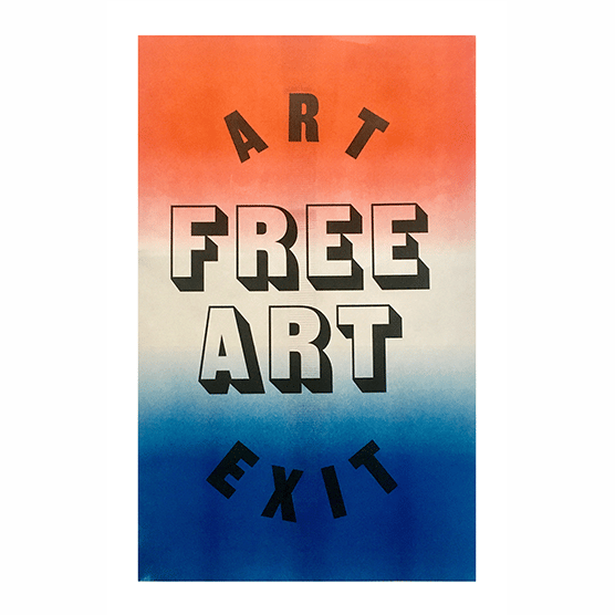 Image of Free Art Poster Red & Blue