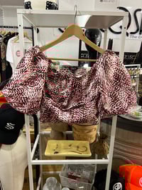 Image 1 of Express printed Pugh sleeve top