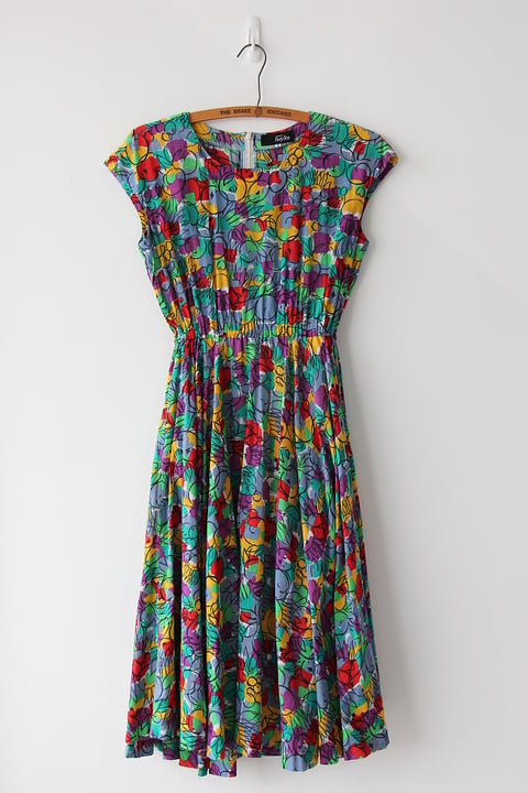 Image of SOLD Rainbow Tutti Frutti Dress