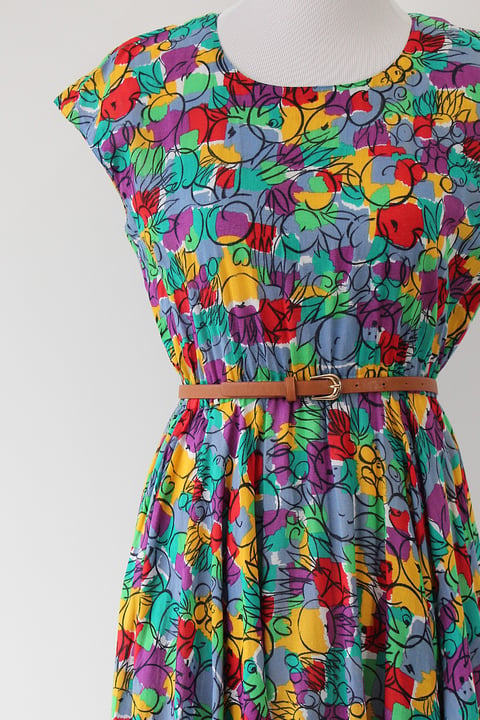 Image of SOLD Rainbow Tutti Frutti Dress