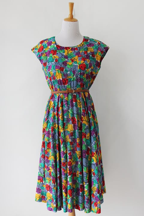 Image of SOLD Rainbow Tutti Frutti Dress