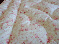 Image 3 of Beautiful "rhubarb" paisley eiderdown in Sarah Hardaker fabric