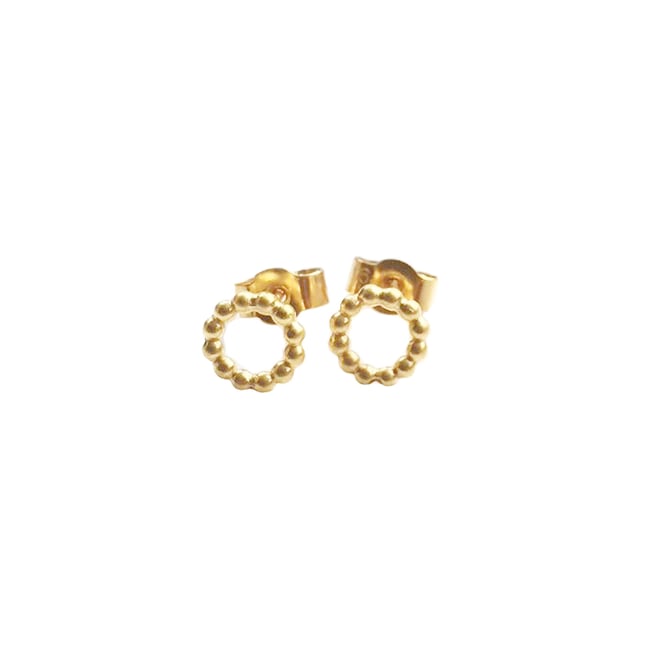Mini gold circle studs
