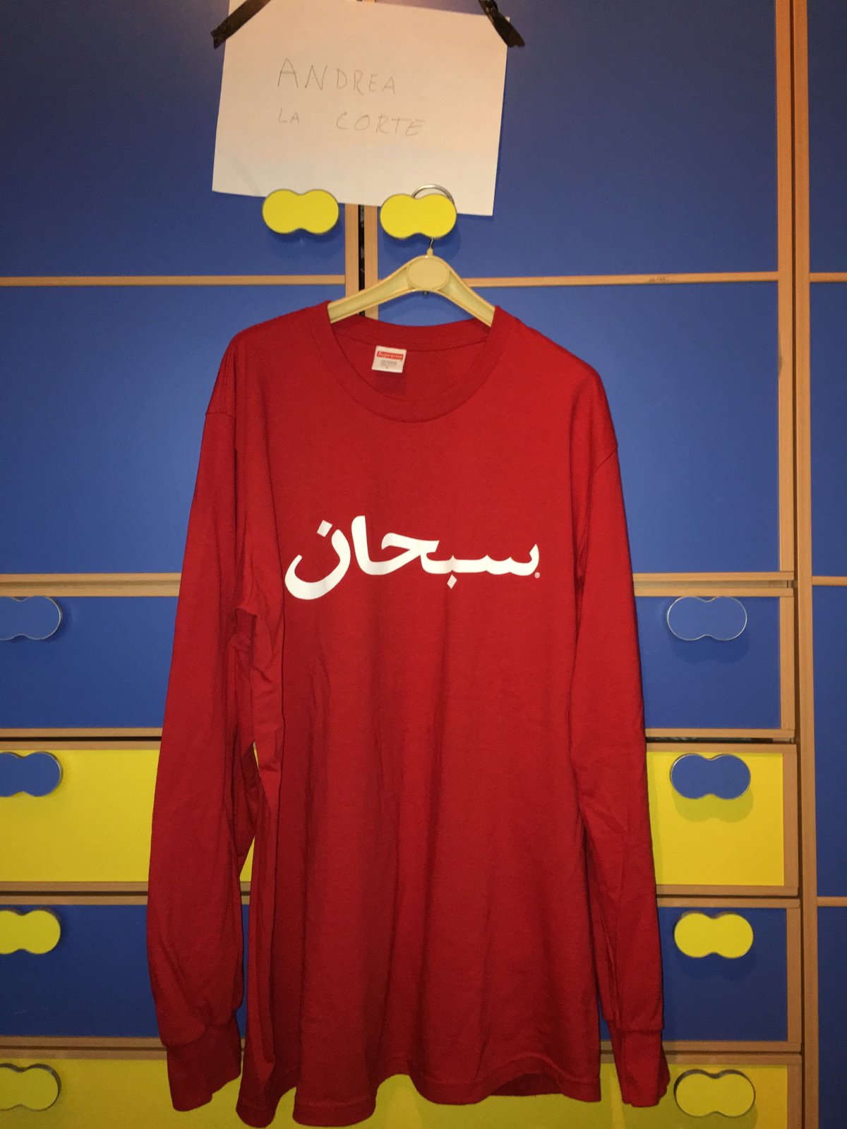 Supreme Arabic logo l/s tee | Drop_Italy