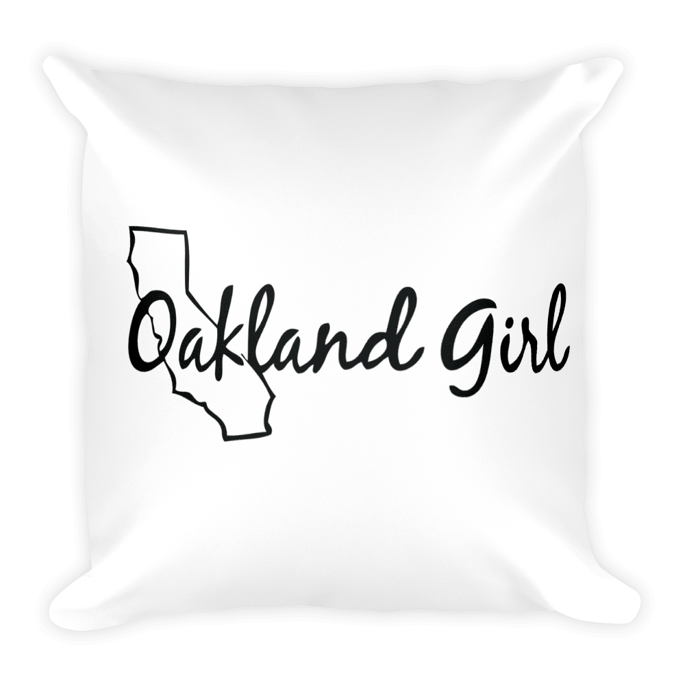 Image of Oakland Girl Throw Pillows (square or rectangular)